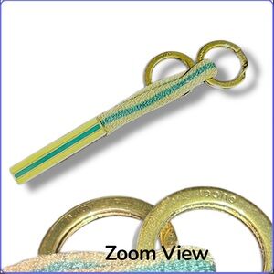 Gucci Gold and Cream Key Holder